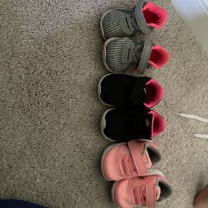 3 pair of Nike baby shoes